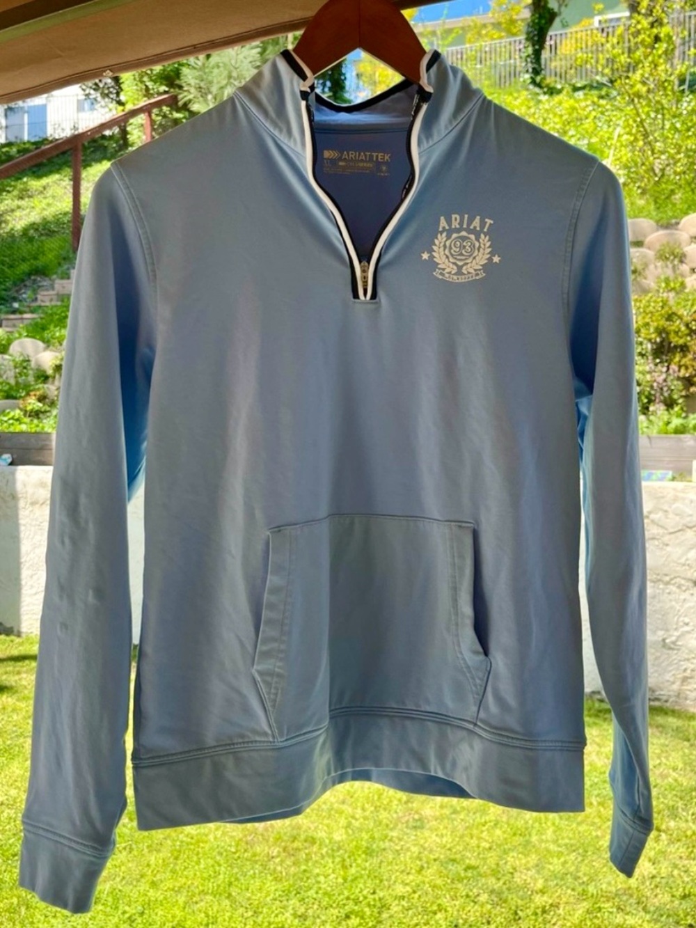 Ariat Girls XL1/4 Zip Fleece Pullover Blue Cold Series Youth 14/16 Equestrian
